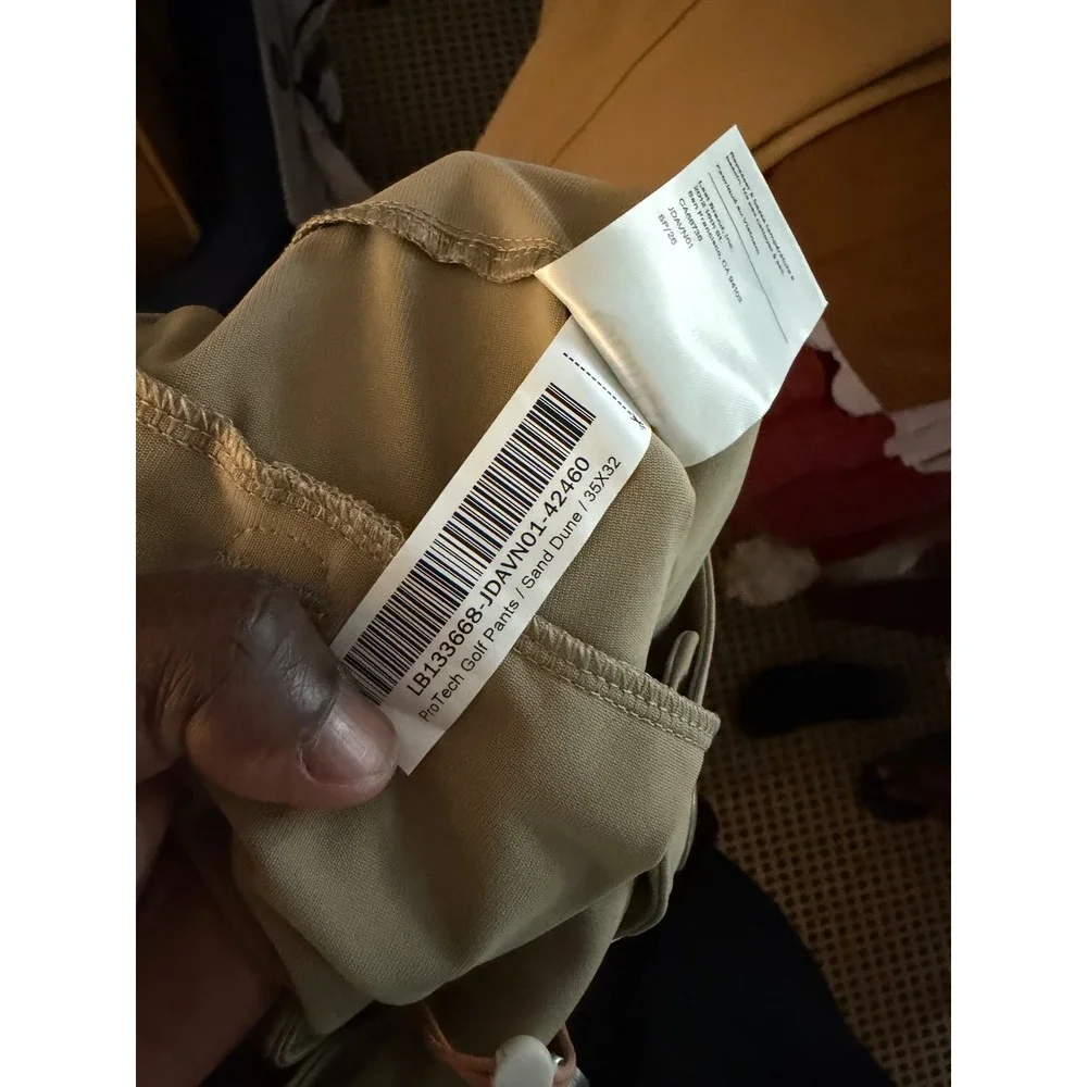 Quince Ultra-Stretch 24/7 Smart Chino Pants Mens 35x32 Khaki Tan Golf Casual